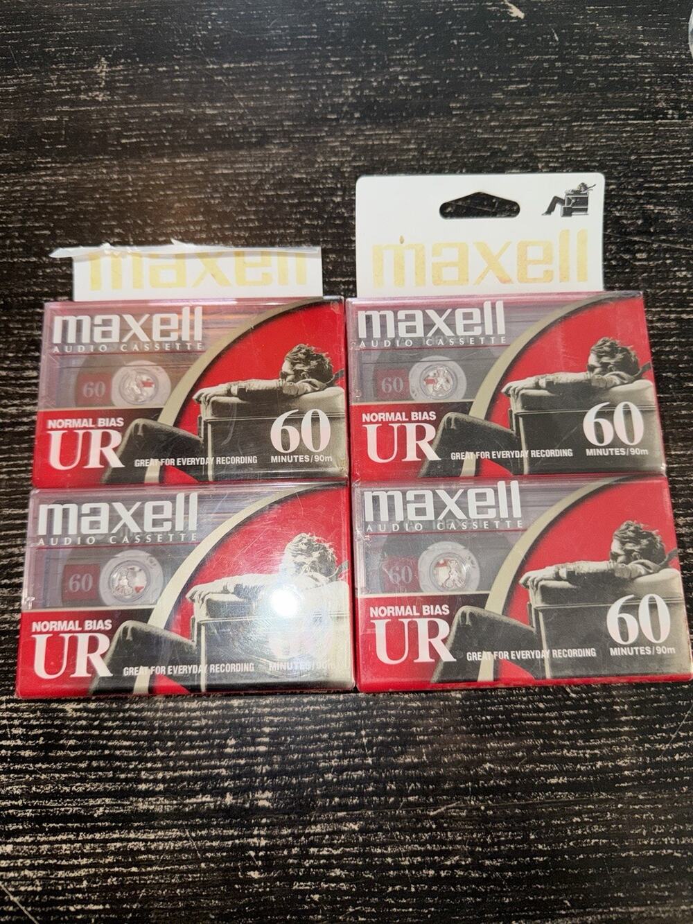 Lot Of 2 MAXELL UR 60 Minute Normal Bias Blank Audio Cassette Tapes 2-Packs